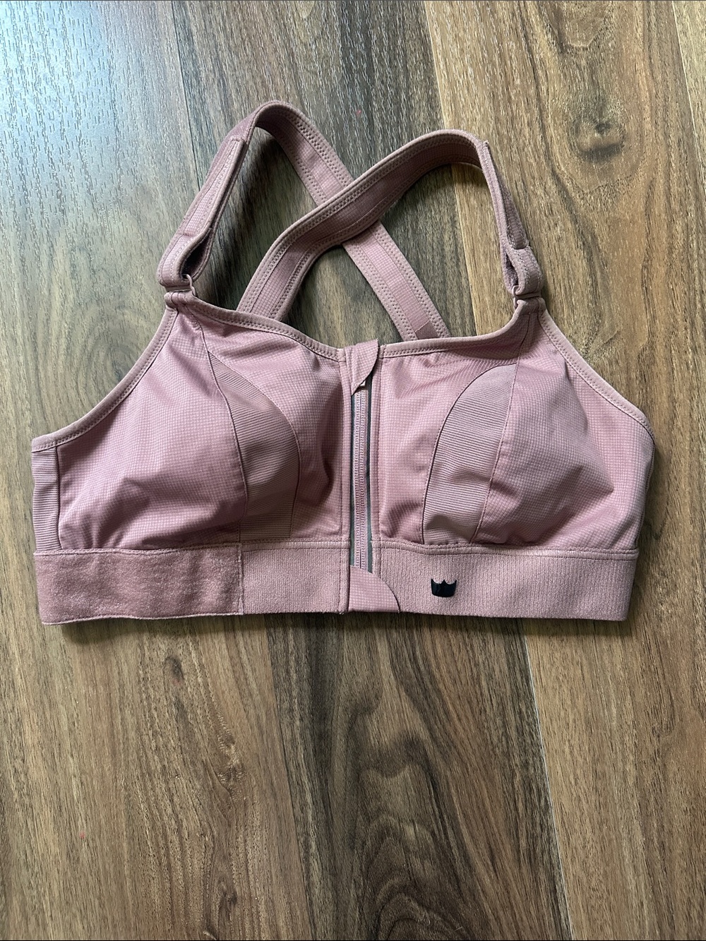 SHEFIT Front-Zip Support Bra — Dusty Pink